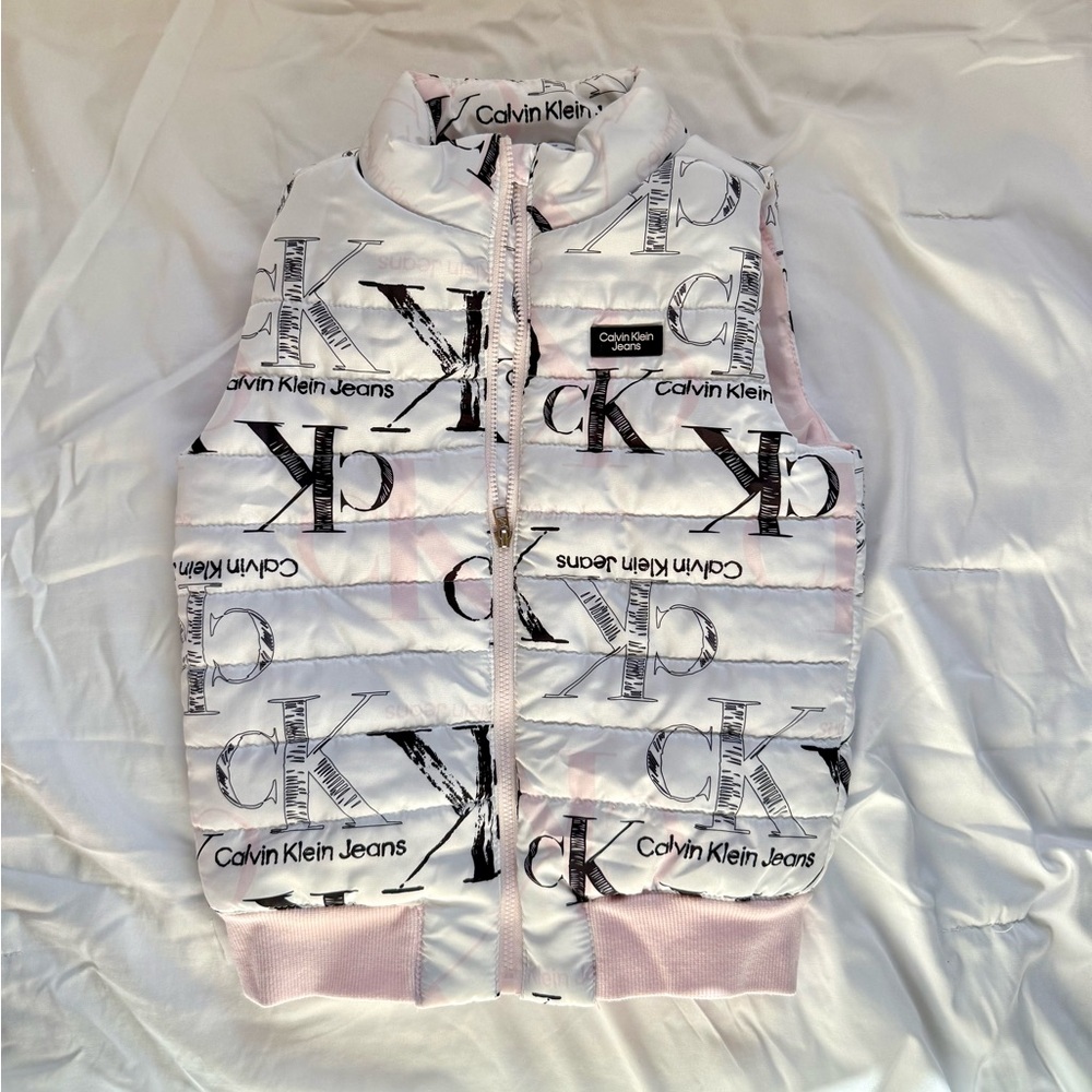 Calvin Klein Jeans girl white vest size 6X